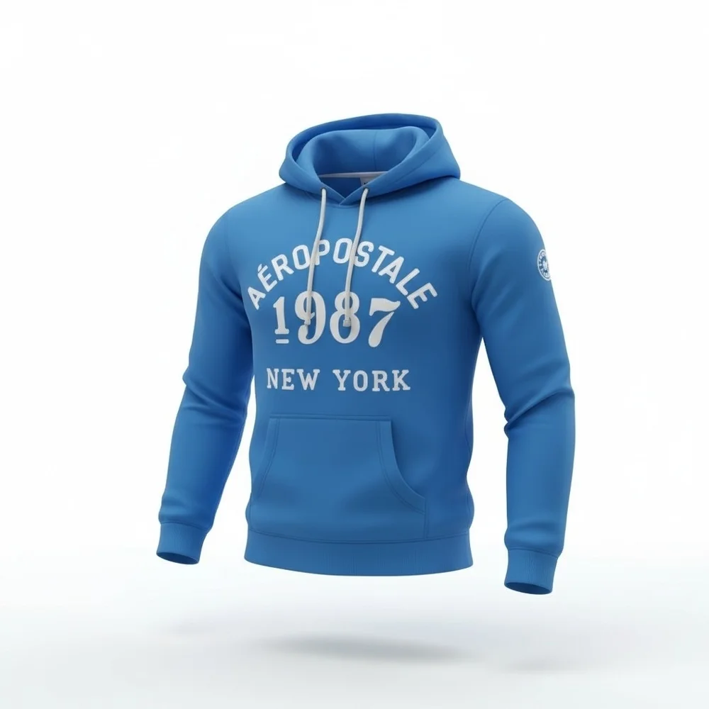 Aeropostale 1987 Blue Pullover Hoodie
